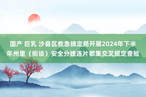 国产 巨乳 沙县区救急搞定局开展2024年下半年州里（街谈）安全分娩连片都集交叉规定查验